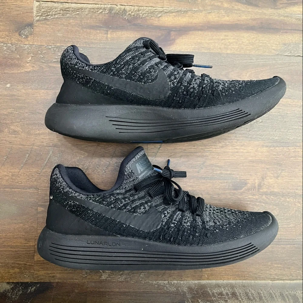 Nike womens Sz 5.5 Lunar Epic Flyknit 2 Low Running Shoes Gray 863780-00